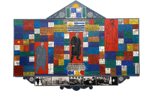 Cuadro "Los tres Batlle" de Miguel Battegazzore Cuadro "Los tres Batlle" de Miguel Battegazzore