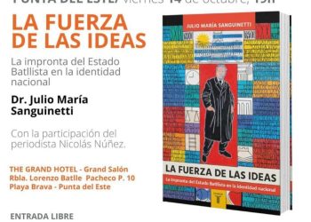 Punta del Este: Sanguinetti lanza su nuevo libro «La fuerza de las ideas»; viernes 14 de octubre