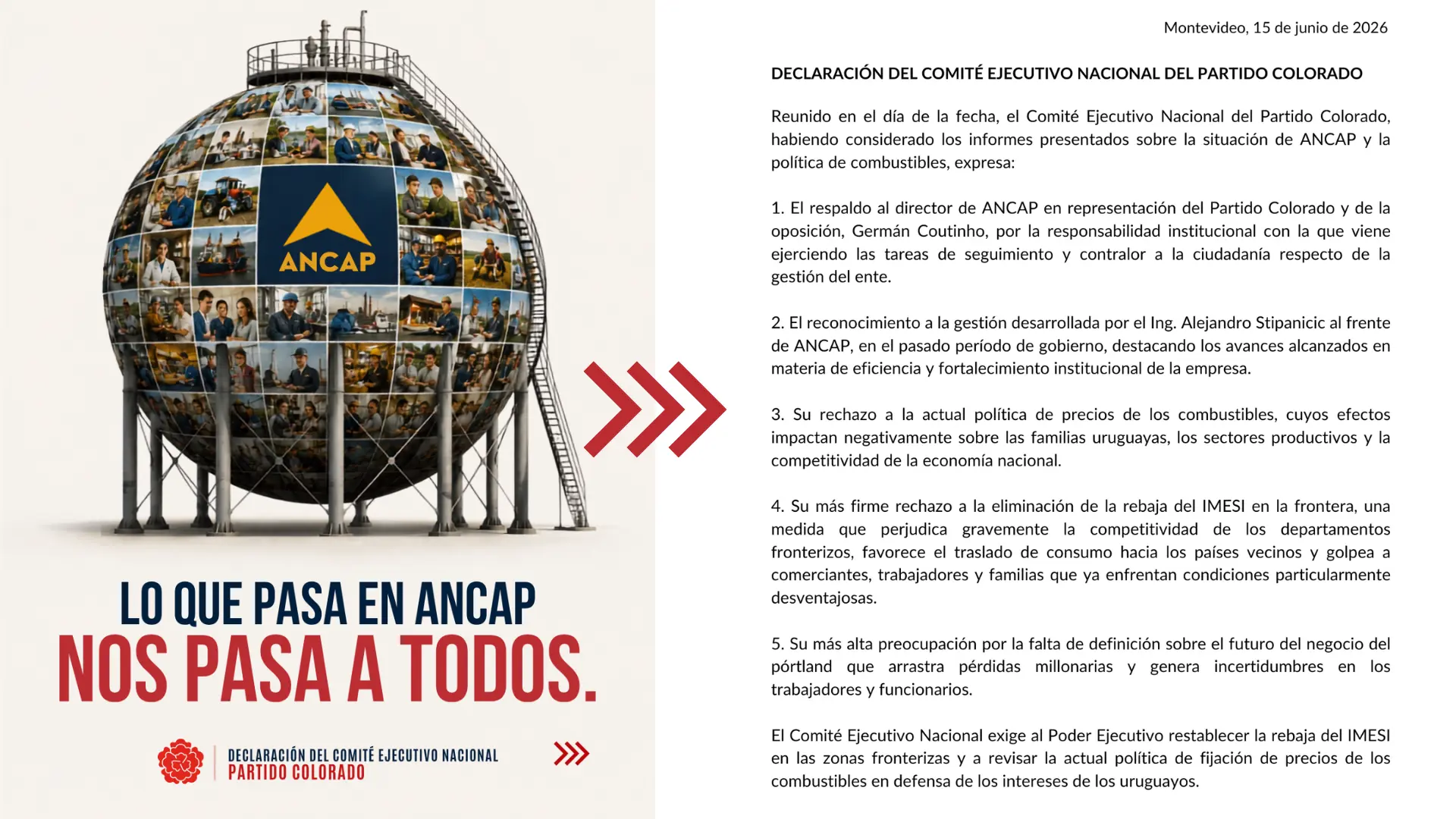 Declaración del CEN sobre ANCAP